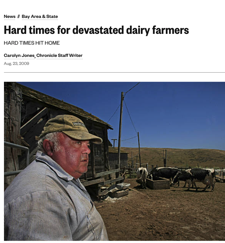 Always complaining and always getting bailed out.  The legacy of dairy ranchers #mendoza 3pointreyes #shameofpointreyes